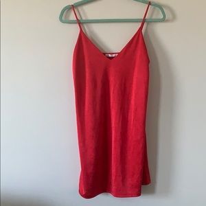 Zara red slip dress